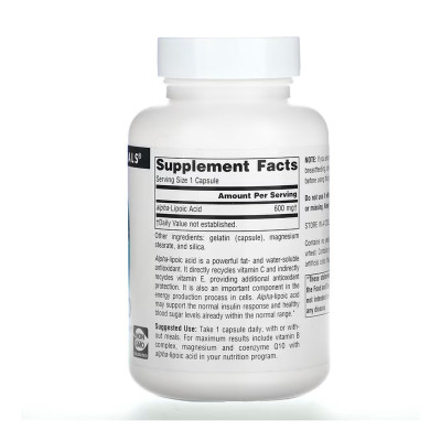 Alpha Lipoic Acid 600mg - 60 caps (Пошкоджена банка)