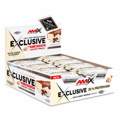 Exclusive Protein Bar - 12x85g White Chocolate Coconut Exclusive Protein Bar - 12x85g White Chocolate Coconut