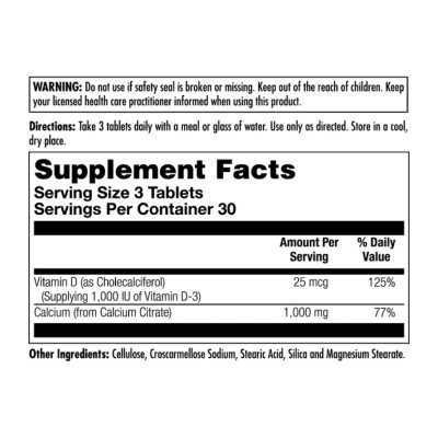 Calcium Citrate D3 1000mg - 90 tabs Calcium Citrate D3 1000mg - 90 tabs