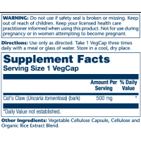 Cat's Claw 500mg - 100 vcaps Cat's Claw 500mg - 100 vcaps