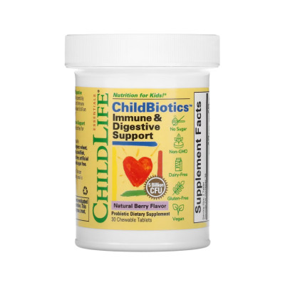 ChildBiotics Immune + Digestive Support - 30 Chewable tabs Natural Berry ChildBiotics Immune + Digestive Support - 30 Chewable tabs Natural Berry