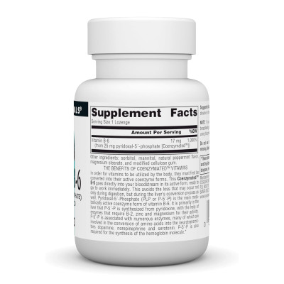 Coenzymated™ Vitamin B-6 25 mg - 60 lozenges Coenzymated™ Vitamin B-6 25 mg - 60 lozenges