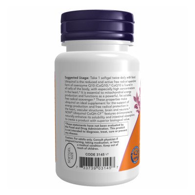 CoQH-CF Ubiquinol - 60 sgels CoQH-CF Ubiquinol - 60 sgels