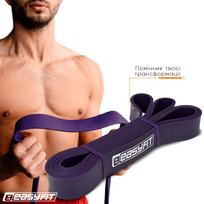 Гумова петля EasyFit 15-45 кг Фіолетова