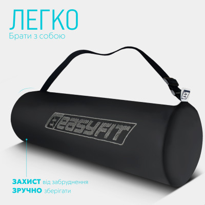 Килимок для йоги та фітнесу EasyFit TPE+TC 6 мм двошаровий + чохол бузковий-св.бузковий Килимок для йоги та фітнесу EasyFit TPE+TC 6 мм двошаровий + чохол бузковий-св.бузковий