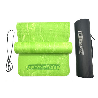 Килимок для йоги та фітнеса EasyFit PER Premium Mat 8 мм + Чохол салатовий Килимок для йоги та фітнеса EasyFit PER Premium Mat 8 мм + Чохол салатовий