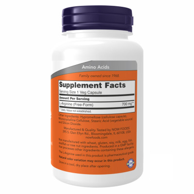 L-Arginine 700mg - 180 vcaps L-Arginine 700mg - 180 vcaps