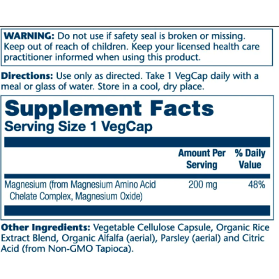 Magnesium 200mg - 100 vcaps Magnesium 200mg - 100 vcaps