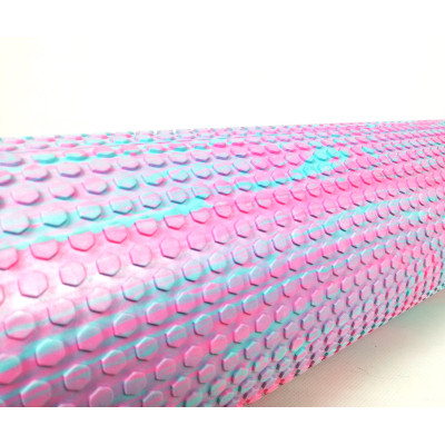 Масажний ролер EasyFit Foam Roller 45 см двоколірний Рожевий-м'ятний Масажний ролер EasyFit Foam Roller 45 см двоколірний Рожевий-м'ятний
