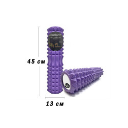 Масажний ролик EasyFit Grid Roller 45 см v.2.2 Фіолетовий Масажний ролик EasyFit Grid Roller 45 см v.2.2 Фіолетовий