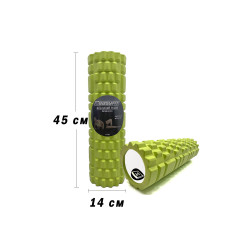 Масажний ролик EasyFit Grid Roller 45 см v.2.1 Салатовий