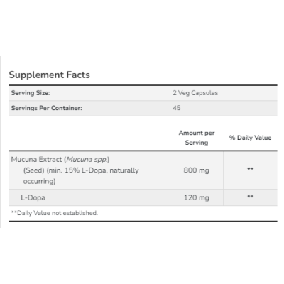 Dopa Mucuna - 90vcaps Dopa Mucuna - 90vcaps
