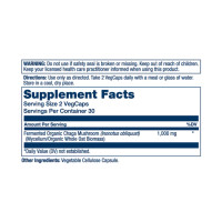 Fermented Chaga Mushroom 1000mg - 60 vcaps Fermented Chaga Mushroom 1000mg - 60 vcaps