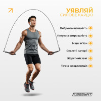 Швидкісна скакалка EasyFit Aluminium зі сталевим тросом та алюмінієвими ручками чорна Швидкісна скакалка EasyFit Aluminium зі сталевим тросом та алюмінієвими ручками чорна