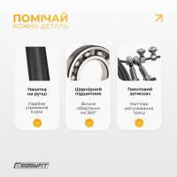 Швидкісна скакалка EasyFit Aluminium зі сталевим тросом та алюмінієвими ручками чорна Швидкісна скакалка EasyFit Aluminium зі сталевим тросом та алюмінієвими ручками чорна