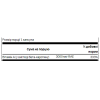 Beta-Carotene 10,000 IU (3000 mcg RAE) - 100 Sgels Beta-Carotene 10,000 IU (3000 mcg RAE) - 100 Sgels