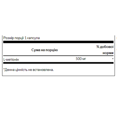L-Methionine 500 mg - 30caps L-Methionine 500 mg - 30caps