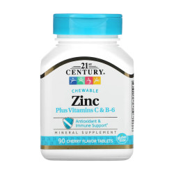 Zinc Plus Vitamins C & B-6 - 90 tabs Cherry Zinc Plus Vitamins C & B-6 - 90 tabs Cherry