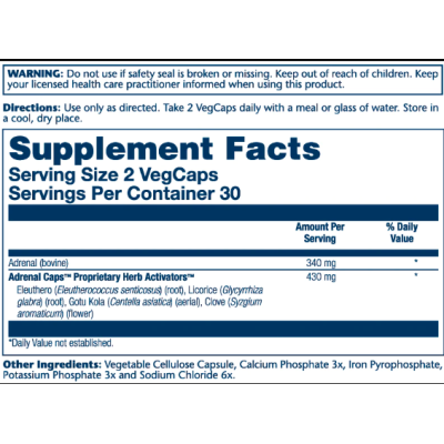 Adrenal 170mg - 60 vcaps Adrenal 170mg - 60 vcaps