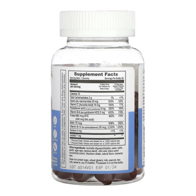 B Complex + Vitamin C Kids Sugar Free - 60 gummies B Complex + Vitamin C Kids Sugar Free - 60 gummies