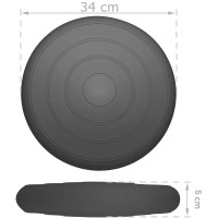 Балансувальна масажна подушка гладка EasyFit Balance Cushion Сірий Балансувальна масажна подушка гладка EasyFit Balance Cushion Сірий