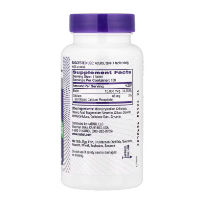 Biotin 10,000mcg - 100 tabs Biotin 10,000mcg - 100 tabs