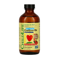 Cod Liver Oil Liquid - 237ml Natural Strawberry Cod Liver Oil Liquid - 237ml Natural Strawberry