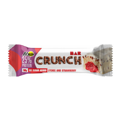 Crunch Bar - 12x50g Lychee and Strawberry Crunch Bar - 12x50g Lychee and Strawberry
