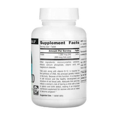 Folic Acid 800 mcg - 200 tabs Folic Acid 800 mcg - 200 tabs