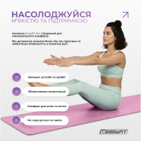 Килимок для йоги професійний EasyFit Pro каучук 5 мм Рожевий Килимок для йоги професійний EasyFit Pro каучук 5 мм Рожевий