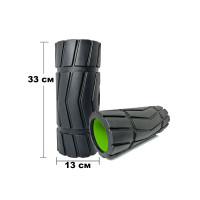 Масажний ролик EasyFit Rover 33 см Чорний Масажний ролик EasyFit Rover 33 см Чорний