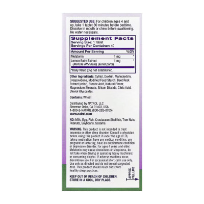 Kids Melatonin 1mg - 40 tabs Kids Melatonin 1mg - 40 tabs