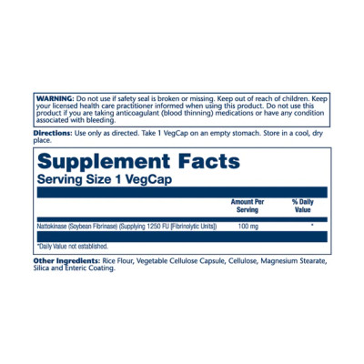 Nattokinase 100mg - 30 vcaps Nattokinase 100mg - 30 vcaps