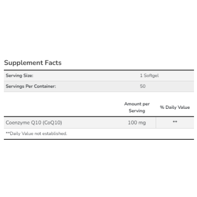 CoQ10 100mg - 50 sgels CoQ10 100mg - 50 sgels