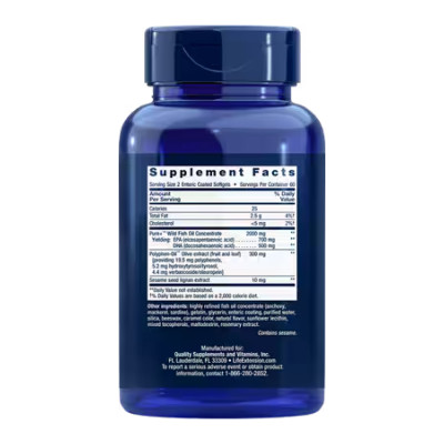 Super Omega-3 EPA/DHA Fish Oil, Sesame Lignans & Olive Extract - 120 Enteric coated softgels Super Omega-3 EPA/DHA Fish Oil, Sesame Lignans & Olive Extract - 120 Enteric coated softgels