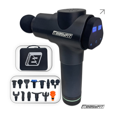 Перкусійний вібромасажер EasyFit UltraGun 13 насадок Перкусійний вібромасажер EasyFit UltraGun 13 насадок