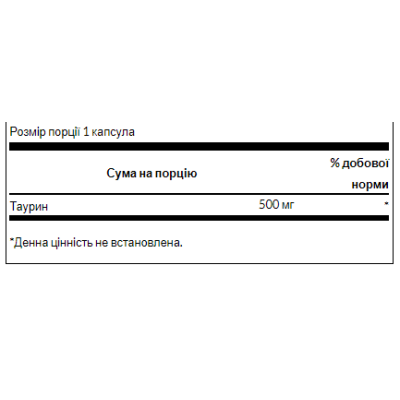 Taurine 500mg - 100caps