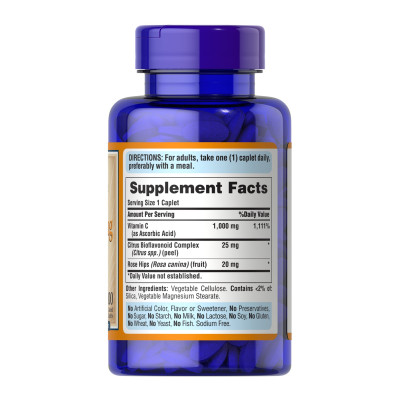 Vitamin C-1000 mg with Bioflavonoids & Rose Hips - 100 caps Vitamin C-1000 mg with Bioflavonoids & Rose Hips - 100 caps
