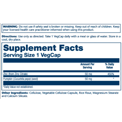 Zinc Citrate 50mg - 60 vcaps (Пошкоджена банка) Zinc Citrate 50mg - 60 vcaps (Пошкоджена банка)